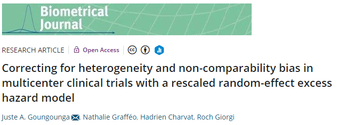 SESSTIM's tweet photo. [#Article] Read QuanTIM's article copublished in Biometrical Journal ! 

📰Correcting for heterogeneity and non-comparability bias in multicenter clinical trials with a rescaled random-effect #ExcessHazardModel
💻https://t.co/Z8Q9H3R0CD
#LifeTables #NetSurvival #ClinicalResearch https://t.co/dsoTpk6Zwp