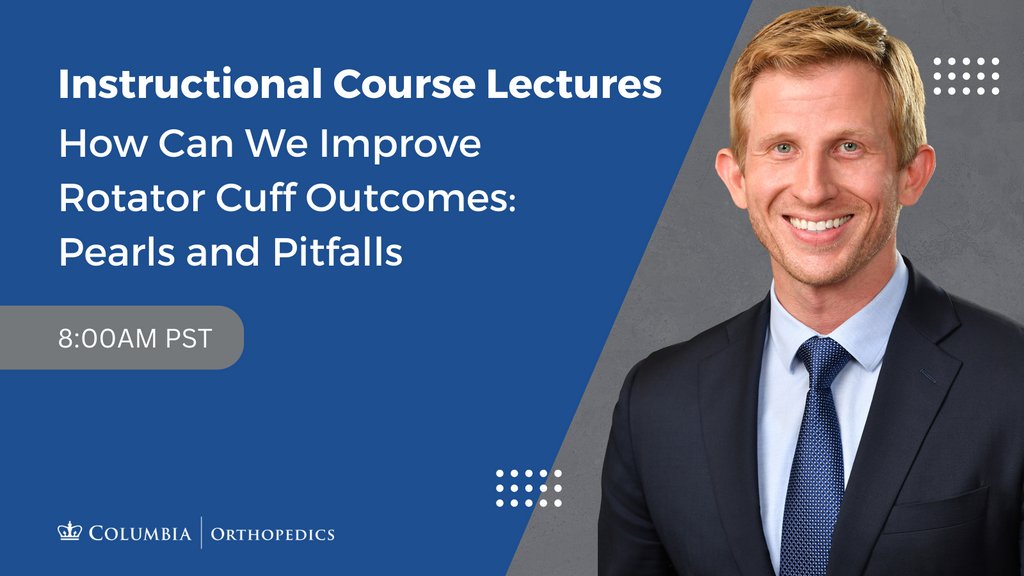 Columbia Orthopedics (@orthocolumbia) on Twitter photo <a href="/MikeKnudsenMD/">Michael L. Knudsen, MD, FAAOS</a> is currently giving an <a href="/AAOS1/">AAOS</a> ICL on โHow Can We Improve Rotator Cuff Outcomes: Pearls and Pitfallsโ in room 3305. <a href="/BillLevineMD/">Dr. William Levine</a> is moderating the session: l8r.it/yRXt
#AAOS2023 #orthopaedic #orthotwitter <a href="/MikeKnudsenMD/">Michael L. Knudsen, MD, FAAOS</a> is currently giving an <a href="/AAOS1/">AAOS</a> ICL on โHow Can We Improve Rotator Cuff Outcomes: Pearls and Pitfallsโ in room 3305. <a href="/BillLevineMD/">Dr. William Levine</a> is moderating the session: l8r.it/yRXt
#AAOS2023 #orthopaedic #orthotwitter