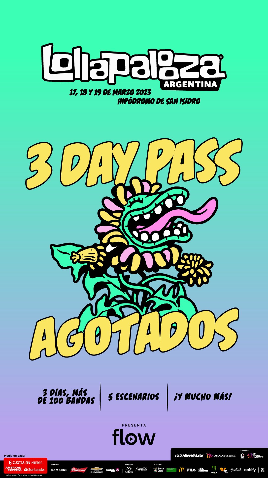 Lollapalooza AR On Twitter ABONOS 3 DAY PASS AGOTADOS Cada Vez lollapalooza-ar-on-twitter-abonos-3-day-pass-agotados-cada-vez