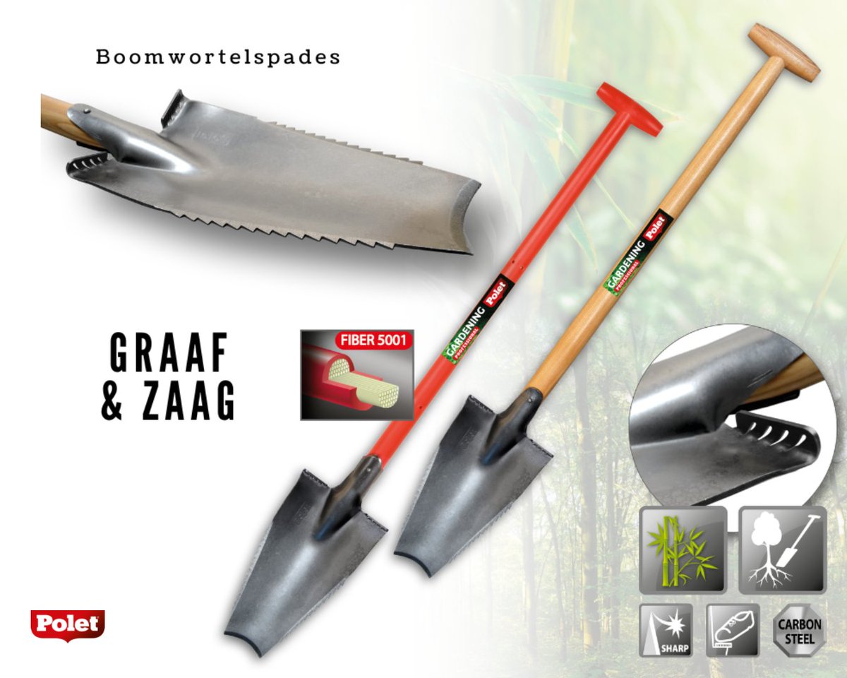 Deze nieuwe boomwortelspades van Polet zijn echte multitools om te planten, uit te graven, te ontwortelen, te zagen en te splitsen ❗  Ontdek het complete Polet aanbod handgereedschappen in onze vestiging. @poletqualityproducts #poletqualityproducts