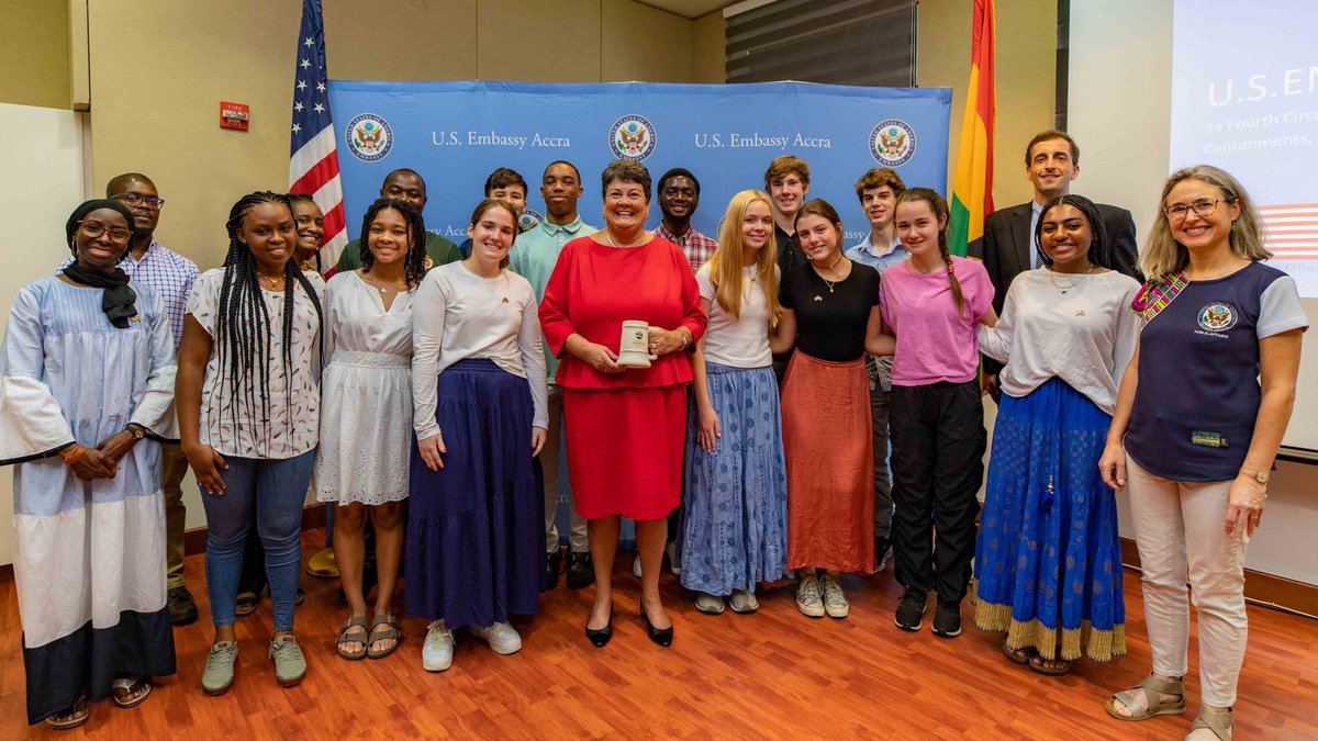 “#Exchanges build bridges. I will never forget my time as an exchange student in 🇿🇦. Happy to welcome these students from Charlotte Country Day School to 🇬🇭 today. Their trip was inspired by #YESAlumni.  Akwaaba!” - #USAmbPalmer