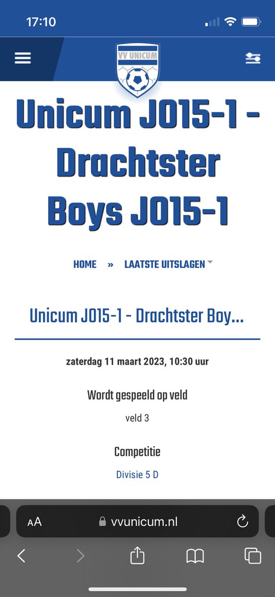 TOMORROW 🔥 <a href="/vv_Unicum/">VV Unicum Lelystad</a>