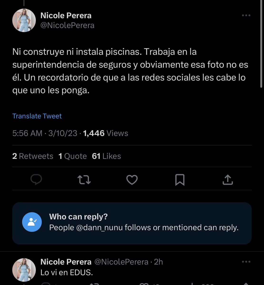 SoyFedeGL's tweet photo. Porque @NicolePerera anda revisando información CONFIDENCIAL en EDUS?  
Osea quien se cree esta “Doctora” para utilizar información confidencial de un ciudadano para hacer mofa en las RRSS?
Esto si es gravísimo! Que tan segura esta la información de todos. https://t.co/BmWEdSiRCO