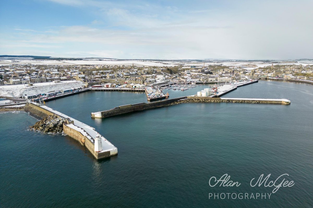 Wintry Wick Harbour today
