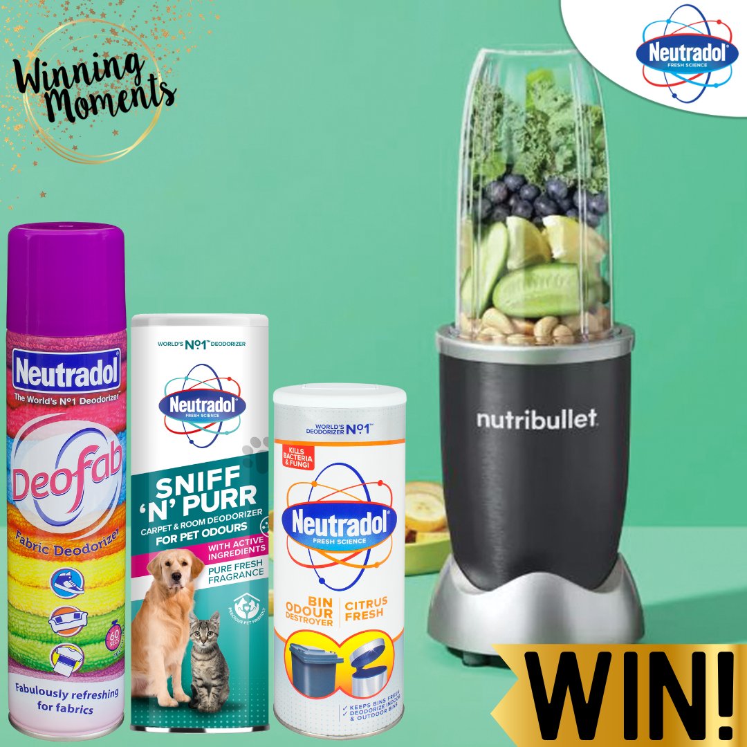 🤩 #GIVEAWAY! 🤩
Win a Nutribullet and a bundle of Neutradol mixed Products!
Like and Share this post!
Tag a friend in the comments
Follow us and @Neutradol  
To Enter for your chance to win, click here:  winsomething.iwcomps.com/all/neutradol-…
#giveaway #competition #neutradol #neutribullet