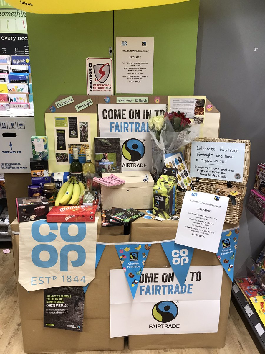 irenemacca's tweet image. Free raffle in #Alloa @coopuk Foodstore this weekend to celebrate #FairtradeFortnight If you pop in, remember to take a ticket &amp;amp; pop it in the box! You might be lucky! 🤞#ItsWhatWeDo @CharlieMcarthur @nicolarennie87