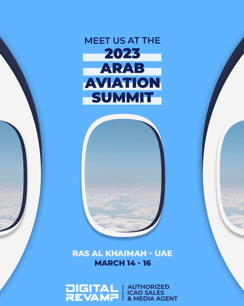 We're excited to announce that we will participate in the 2023 #ArabAviationSummit held in Ras Al Khaimah, UAE, from March 14th to 16th.

Join us for a chance to network with global leaders in the #Aviation and tourism sector.

#AAS2023 #AviationEvents #AviationCommunity