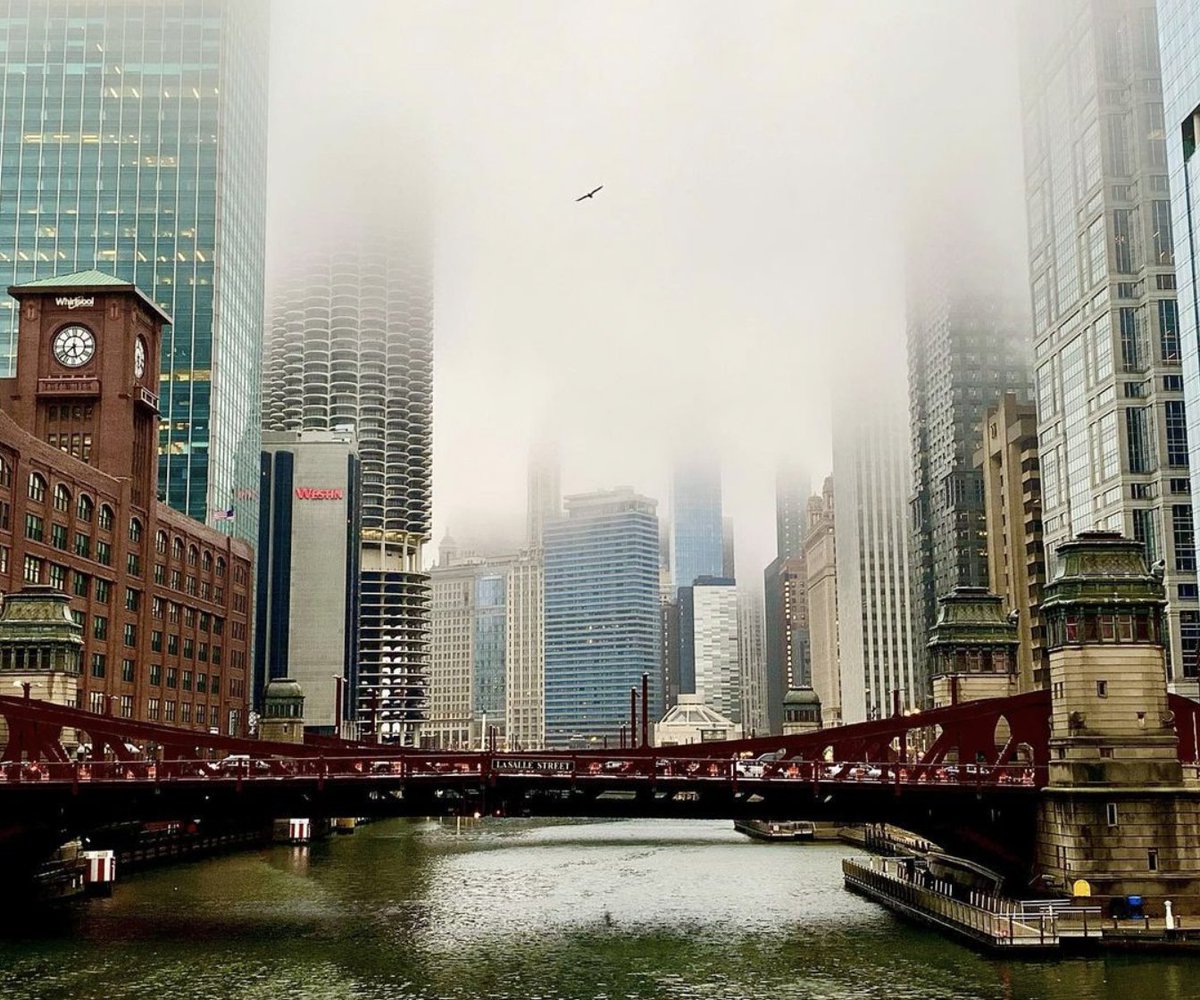 chiarchitecture's tweet photo. These slightly foggy days definitely give the city an air of mystery. 📸 : @waydegrins via Instagram #Chicago #architecture #design #fog #Chicagofog #Chicagoriver #Chicagobridge #Chicagophotography #photography #photo #Chicagophotographers #photographers #Chicagophotos https://t.co/fj3VUap5OU