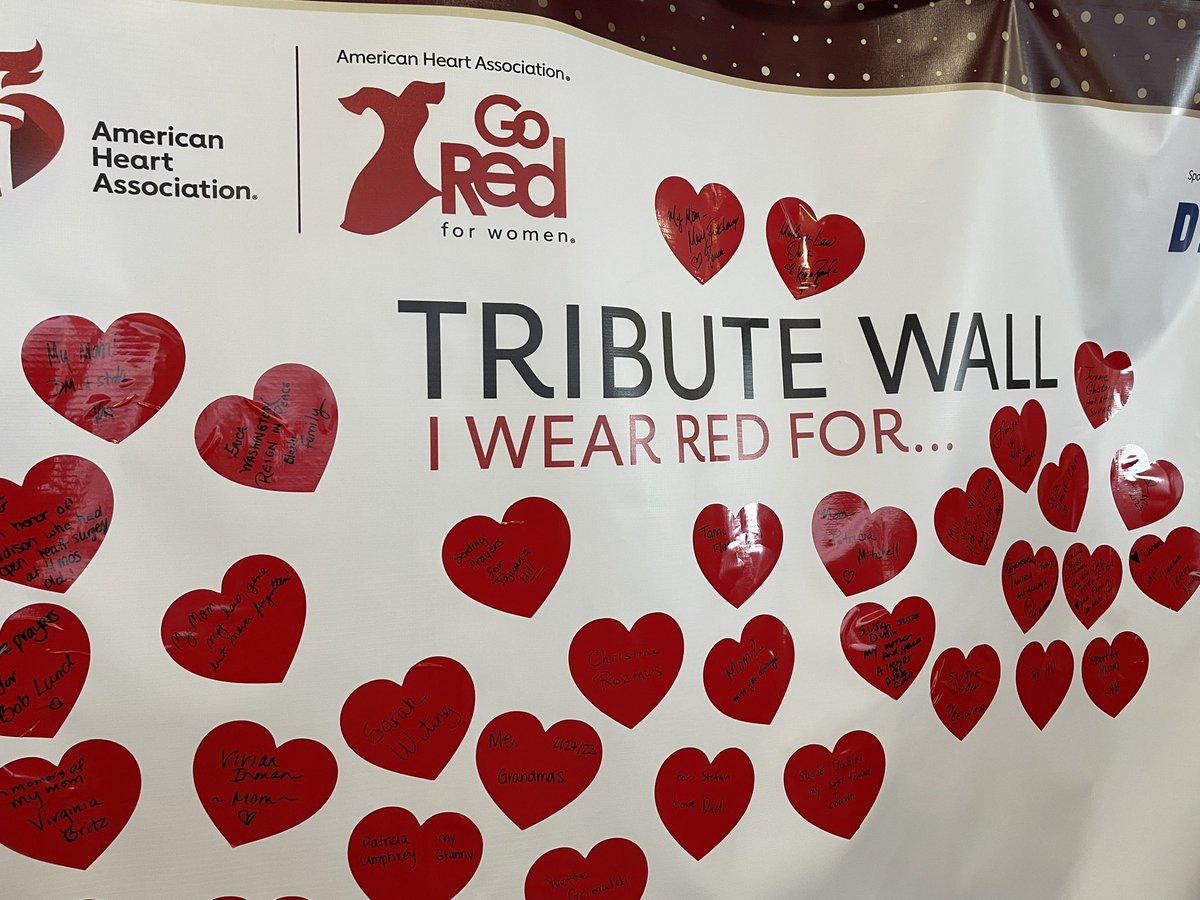 MichiganAHA's tweet photo. We’re rocking our red for #DetroitGoRed with a special tribute to our survivors and all women impacted by heart disease. @GoRedForWomen https://t.co/MOI7pXycMI