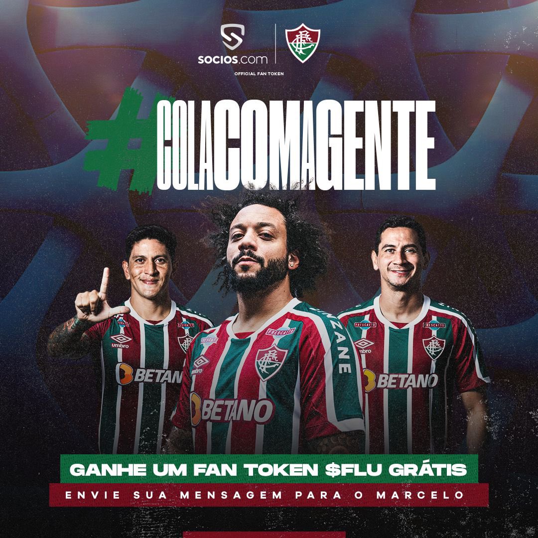 FluminenseFC's tweet image. Cola com a gente para ganhar um Fan Token grátis do Fluzão e ter a chance de mandar sua mensagem de boas-vindas para o @MarceloM12!👇

✅RT
✅Comentar #ColaComAGente Marcelo
✅Seguir @SociosBrasil e enviar na DM deles o seu nome de usuário do app Socios.com e e-mail