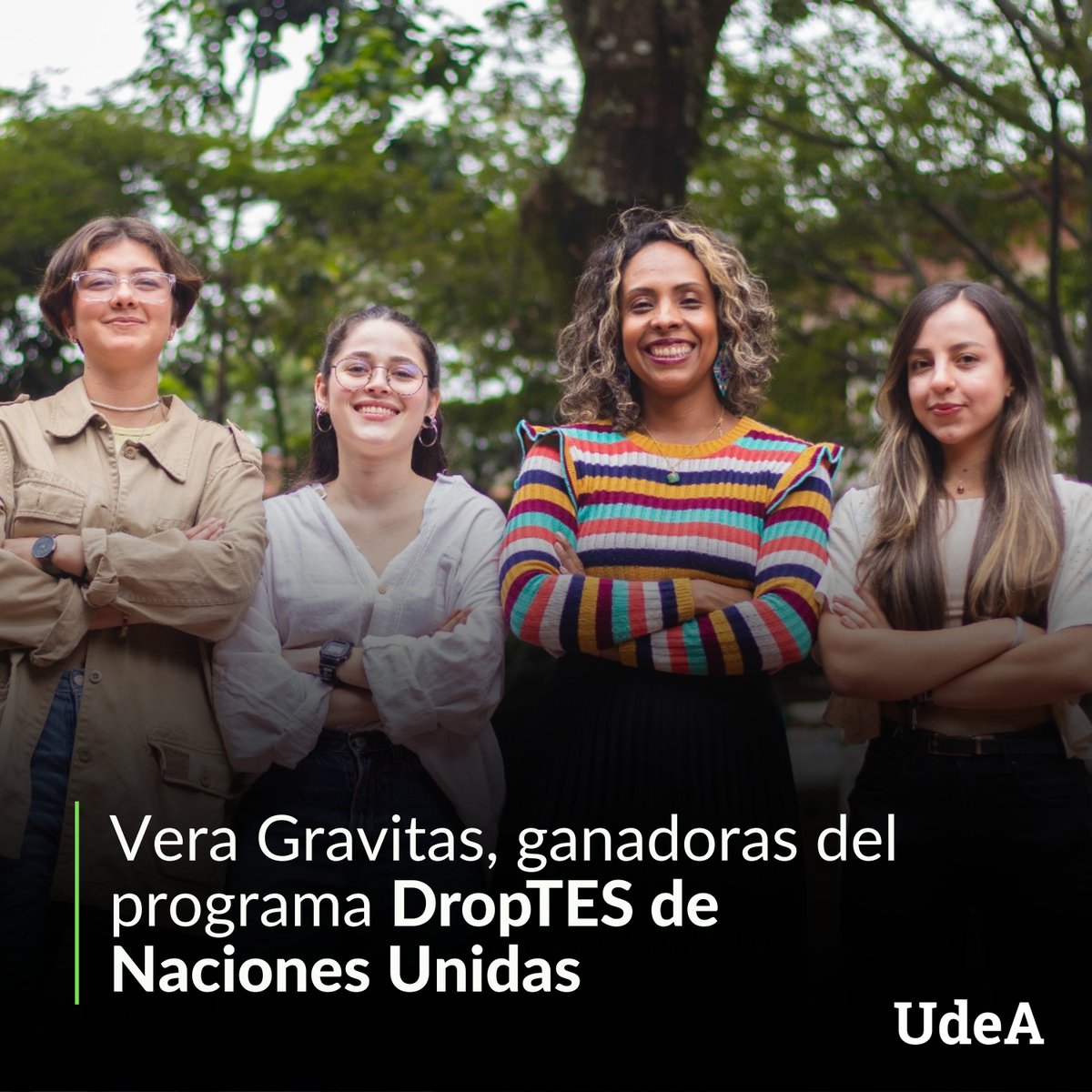 #OrgulloUdeA I El grupo #VeraGravitas, integrado por tres estudiantes y una docente de la @FIngenieriaUdeA, fue el ganador del programa #DropTES de la @UNOOSA en su octava versión. 

😍 ¡Primer equipo de 🇨🇴 en lograr este reconocimiento!  Detalles en 👉 bit.ly/VeraGravitas