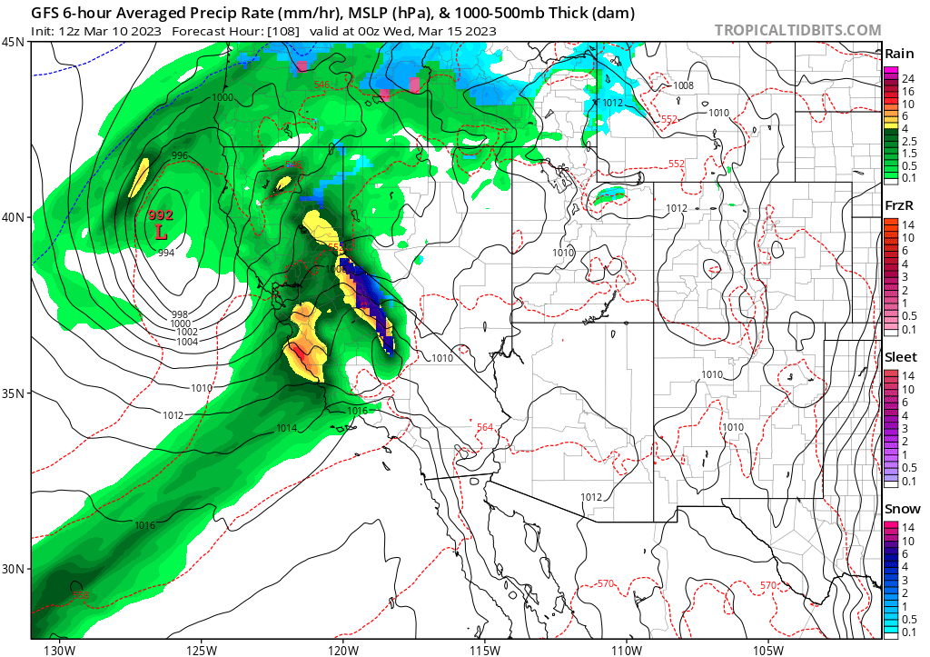 steve paulson on Twitter "CMC & GFS Forecast models for early next week both lean towards TUE