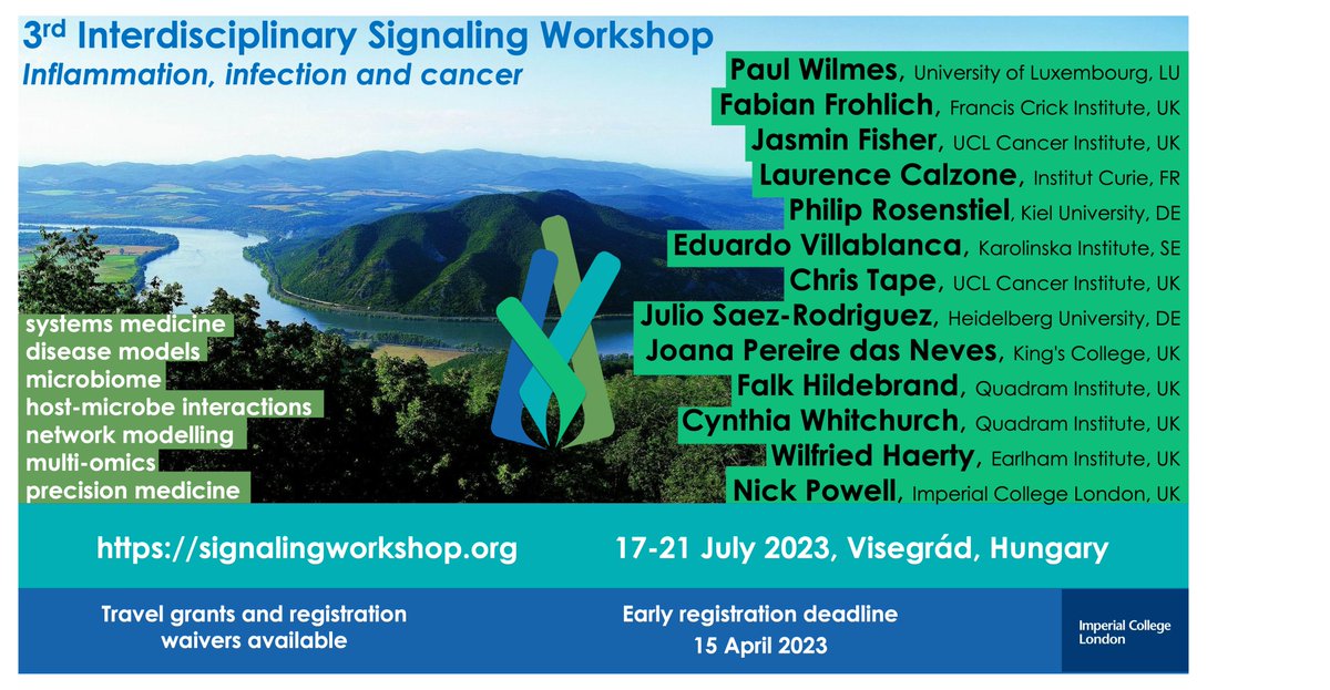 KorcsmarosLab's tweet photo. We're organizing the 3rd Interdisciplinary #SignalingWorkshop this summer focusing experimental + computational approaches related to Inflammation (#IBD), infection & cancer. Top speakers ๐and informal brainstormings supported Knight's tournaments. Pls RT https://t.co/R3g5tBODNm https://t.co/qUSS0NcIKk