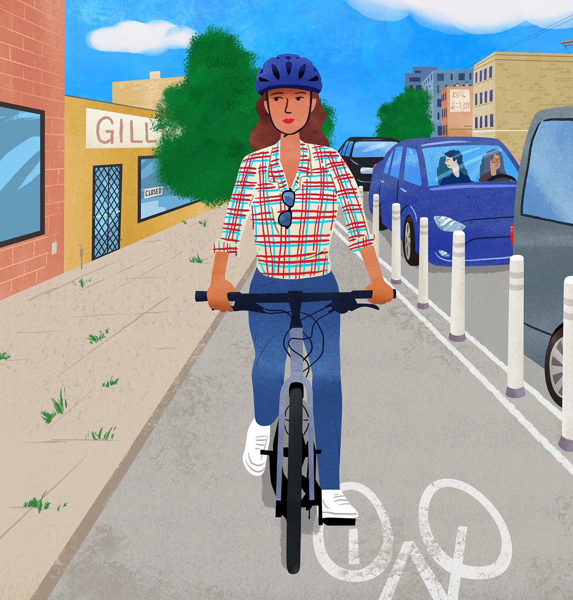 JoanieBrep's tweet photo. Nick Lu
Chicago Magazine
Bike Lanes vs. Small Businesses
#NickLu #nickluillustration #Chicagomagazine #bikelanes #bikes #carlanes #Chicago #editorialart
#printforever #magazineart #advertisingart #joaniebernsteinartrep https://t.co/smu8da0rir