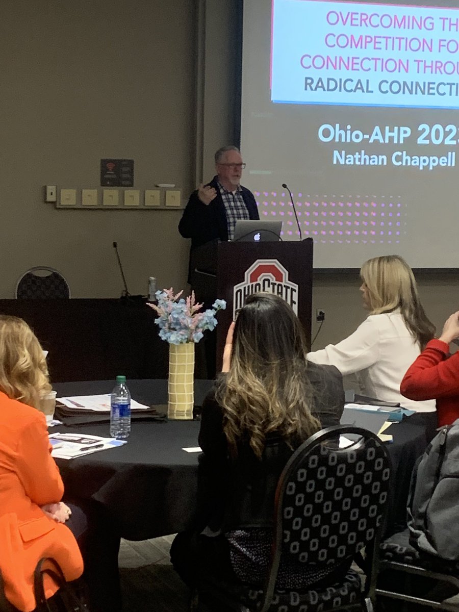 Amazon best selling author @nathanchap presents at <a href="/OhioAhp/">OhioAHP</a> this morning in Columbus. His book “The Generosity Crisis” is a must read.  <a href="/DonorSearch/">DonorSearch</a>