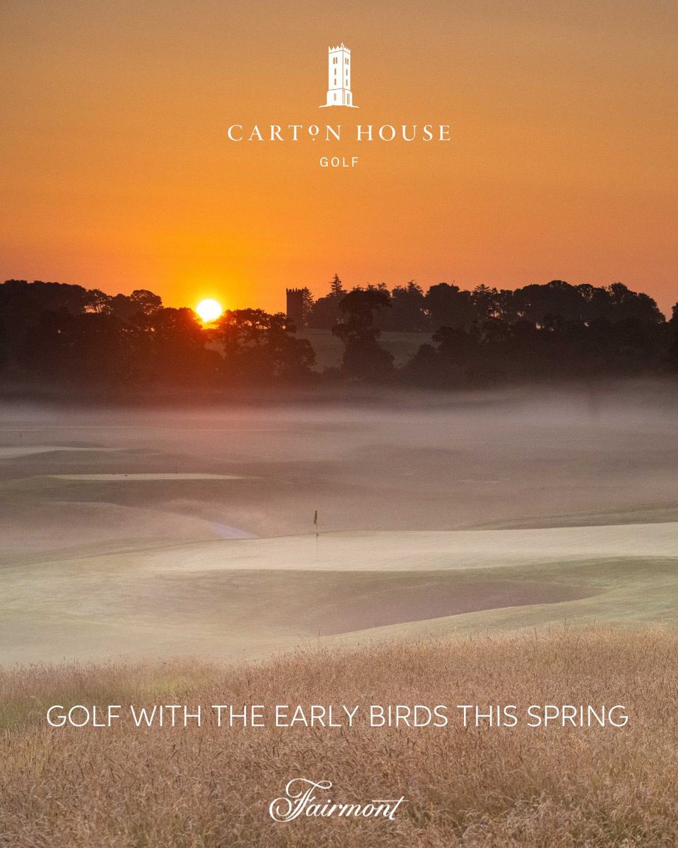 Golf with the early birds this Spring! Book your tee time by using link in bio #earlybirdgolf #cartonhousegolf #fairmonthotels #earlybirdgetstheworm