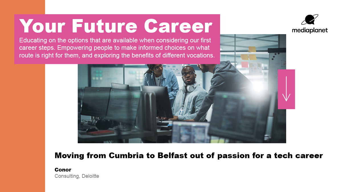 #YourFutureCareerCampaign2023 launches today 🤩🔥 you can pick it up inside the @guardian and online at ow.ly/N3Wq30sumBn featuring Conor with @DeloitteUK

#rolemodules #diversityinSTEM #womeninconstruction #empoweringstudent #chooseyourcareerpath
