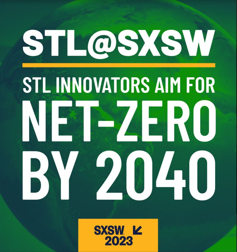 Our VP of Digital Ecosystem Services @kmgillespie, will be on the ground for #STL @SXSW 2023 with @GreaterSTLinc and fellow #STLMade companies @TolamEarth and @HabiTerre. Stay tuned for takeaways from their panel on tech’s role in reaching net-zero by 2040.