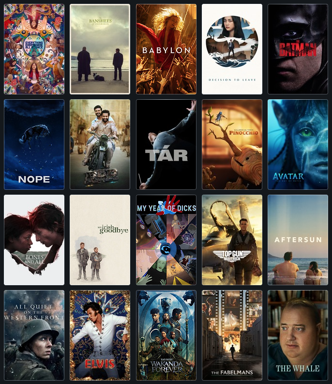 letterboxd's tweet photo. ✨ The results of the 2023 Letterboxd Does the #Oscars Poll are in, courtesy of @DarrenCarverB ➡️https://t.co/xUUymkQuMv

Best Picture: EEAAO
Best Director: Daniels
Best Actor: Colin Farrell
Best Actress: Cate Blanchett
Best Adapted Screenplay: Bones and All https://t.co/71ytG2nYSM