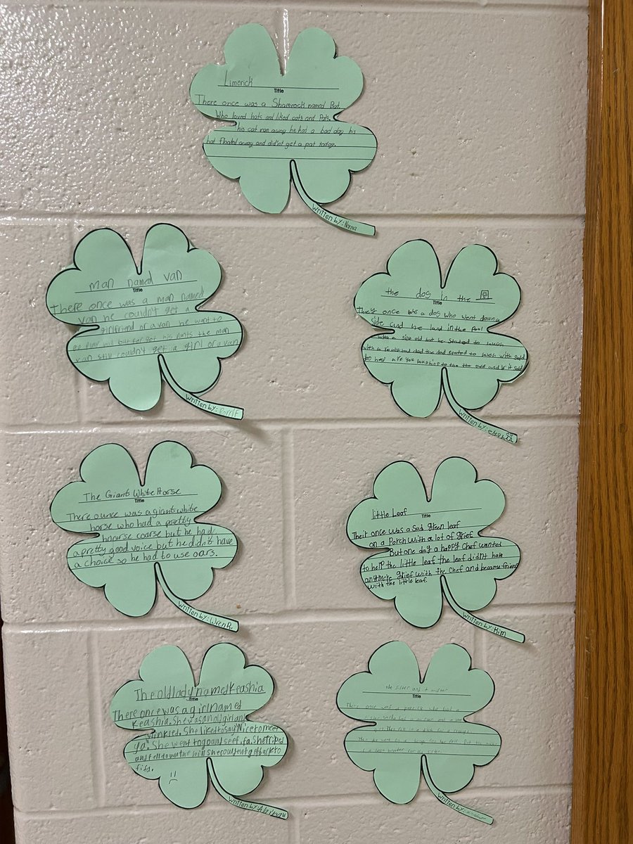 What's a March Fun Friday without a little Limerick writing!  Here is a sample of the limericks we wrote today. #newpalproud #shortandfunny
