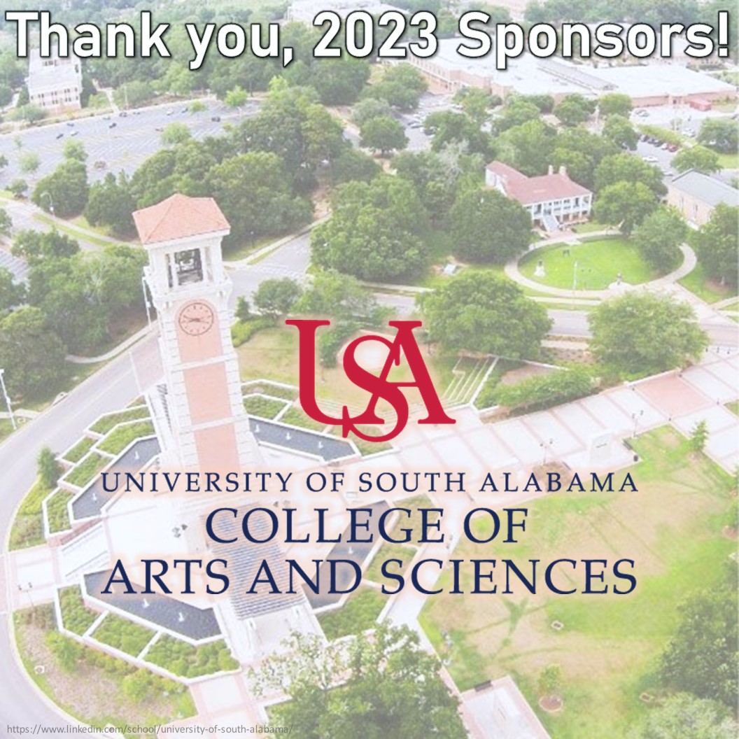 We thank the @uofsouthalabama College of Arts & Sciences for being a #SEAMAMMS2023 Manatee Level sponsor! They aim to give students an educational foundation in the humanities, fine arts, social sciences, mathematics, & natural sciences. Learn more at southalabama.edu/colleges/artsa…