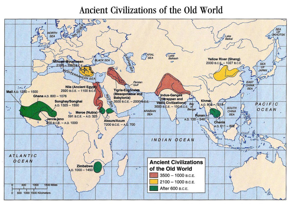 xruiztru's tweet image. Ancient Civilizations of the Old World (3500-600 BCE).