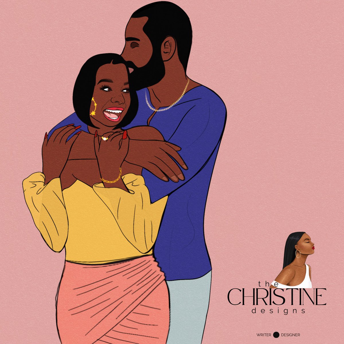 So I did something to keep me excited about this story... here's a drawing of my sweet love birds, Nimi &amp; Ava.