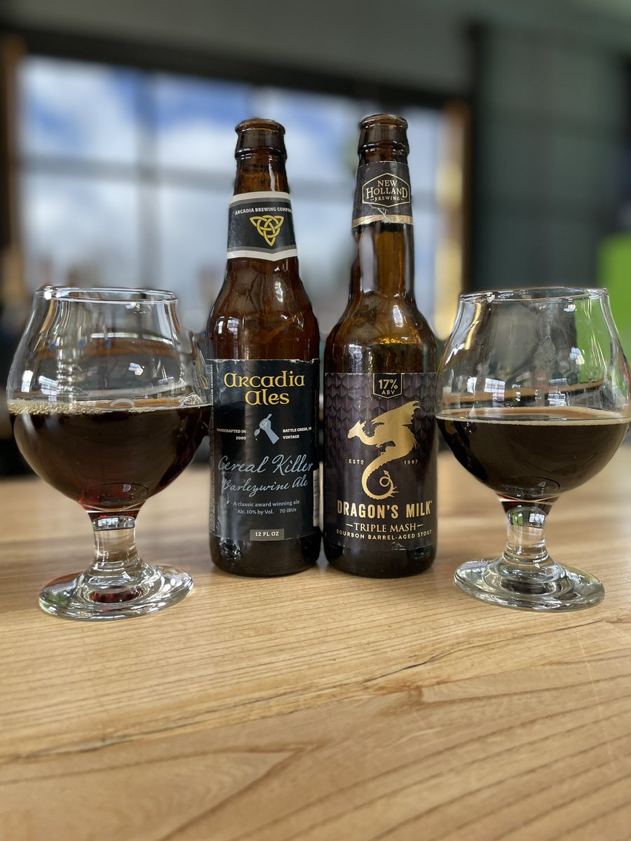 Friday lunch with friends from Michigan. Strong ales warm my heart #❤️ #stout #barleywine #beer4lunch #hairofthedog