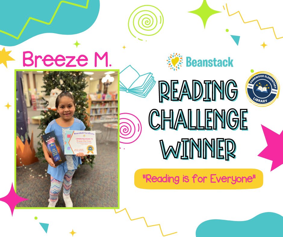 DPISD_PWE's tweet image. Our 3rd Nine Week @zoobeanreads #Beanstack  Reading Challenge winners!
