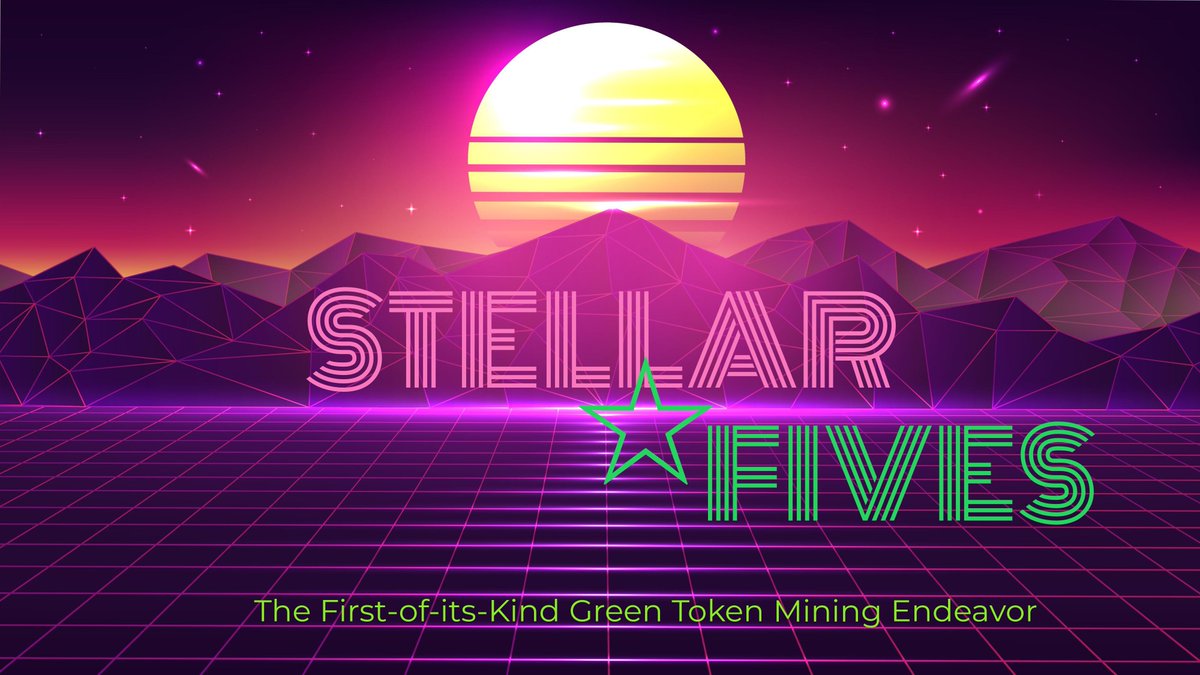 The First-of-its-Kind Green Token Mining Endeavor!

StellarFIVES.com

Be Sweet/Retweet to enter another $100 USDC giveaway!

#xlm #stellar #greenblockchain #Mining #usdc #free #airdrop