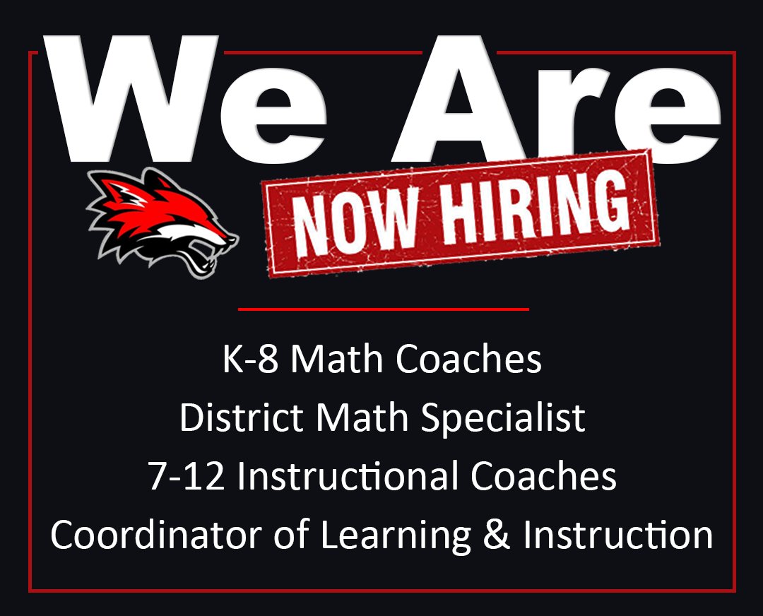 Yorkville CUSD 115 is an amazing place to work and we are currently in need of Math Coaches, a Math Specialist, Instructional Coaches, and a Coordinator of Learning &amp; Instruction. If interested please follow the link below &amp; apply now. tinyurl.com/y5j36xbk
#WeAreYorkville
