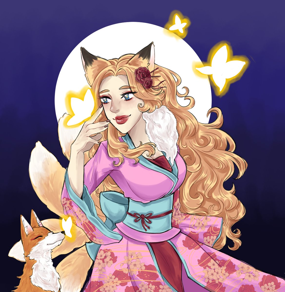 Hatsu_picchu's tweet photo. Kitsune https://t.co/buIjhoAIWP