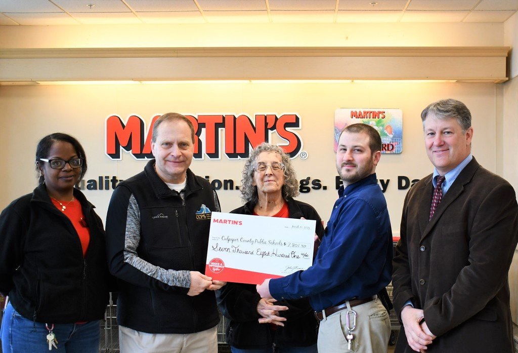 culpeperschools's tweet image. Thank you Culpeper community for rounding up at Martin's during January and February! Thank you @Martin's for supporting our students.
#FeedingSchoolKids #EliminatingHunger @GIANT