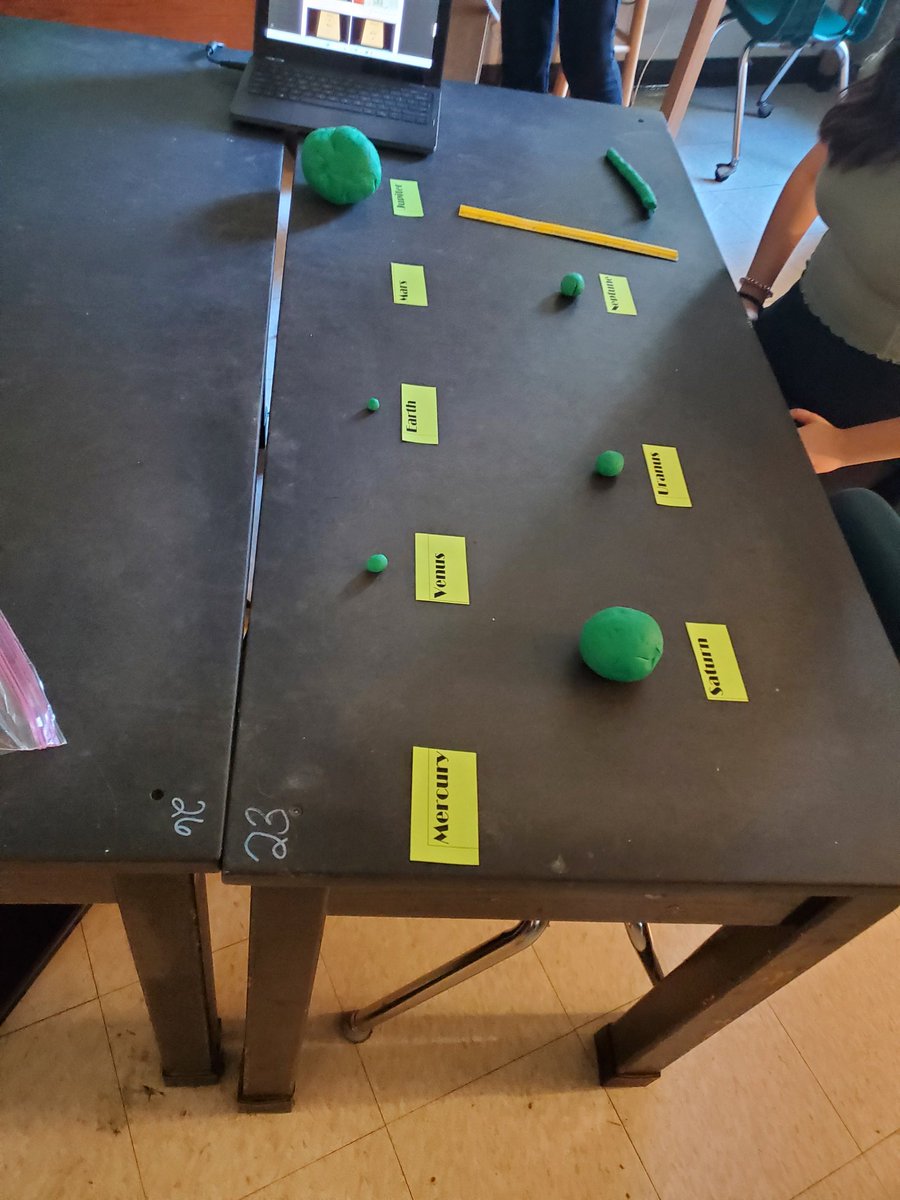 MrsRieflerSJMS's tweet photo. Who doesn't love play-doh? Making a scale model of the solar system was much more fun this way! #sjmsharpsharks https://t.co/esrYXWBhs0