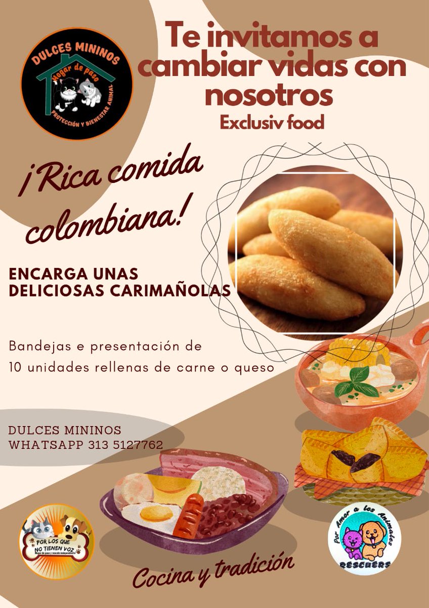 Buenas tardes!! Bandeja x 10und. Para el día Miércoles.  Con cada bandeja nos ayudas a seguir ayudando 🐾🐶🐾🐱🐾💜
<a href="/Barraza_E_19/">Barraza Stefy 🐾🐶🐾🐱🐾💜</a> 
@Majedi_RG