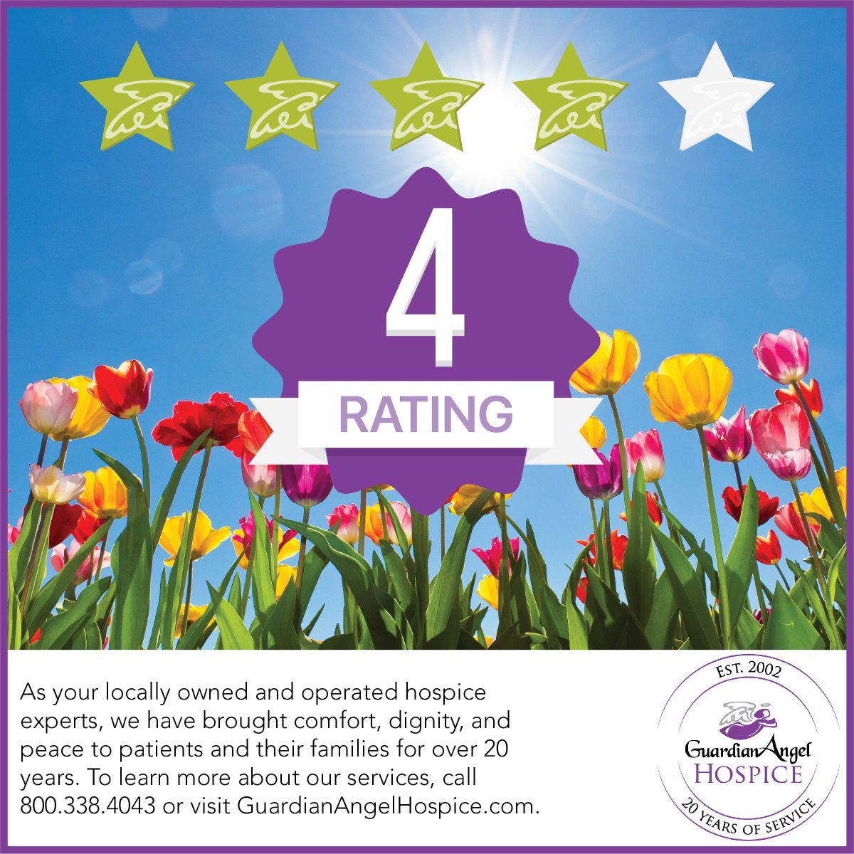 GAHospice's tweet photo. Guardian Angel Hospice is proud to be a 4-star-rated hospice! We can’t thank our team enough for their hard work and dedication. They educate, encourage, and empower our patients and their families daily, providing the best hospice care. 

https://t.co/FsPWerh7aE https://t.co/tjgaXyU8Tn