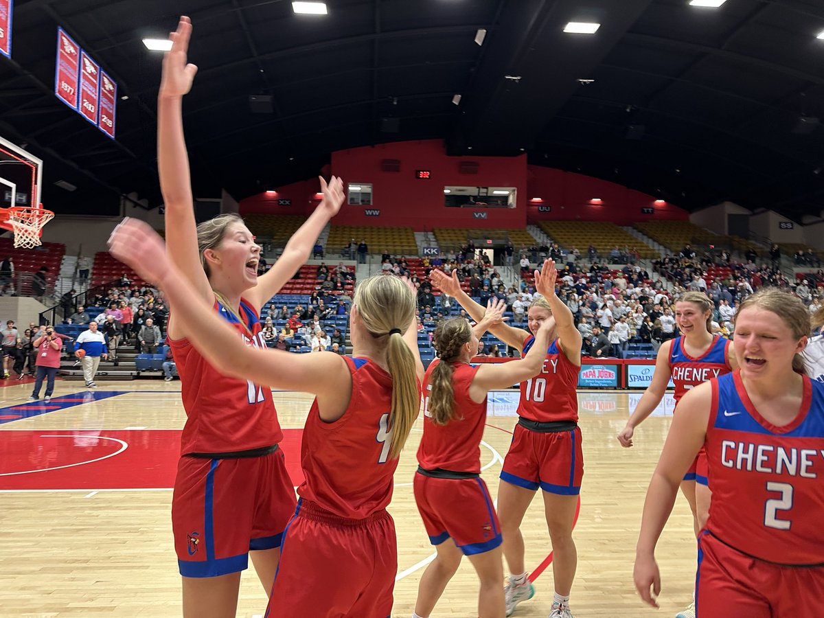 mhendersontv's tweet photo. Cheney will be playing for a state title! The Cardinals hand Phillipsburg loss number one on the year 58-49 to move on to Saturday’s final https://t.co/ki4CKSPIMT