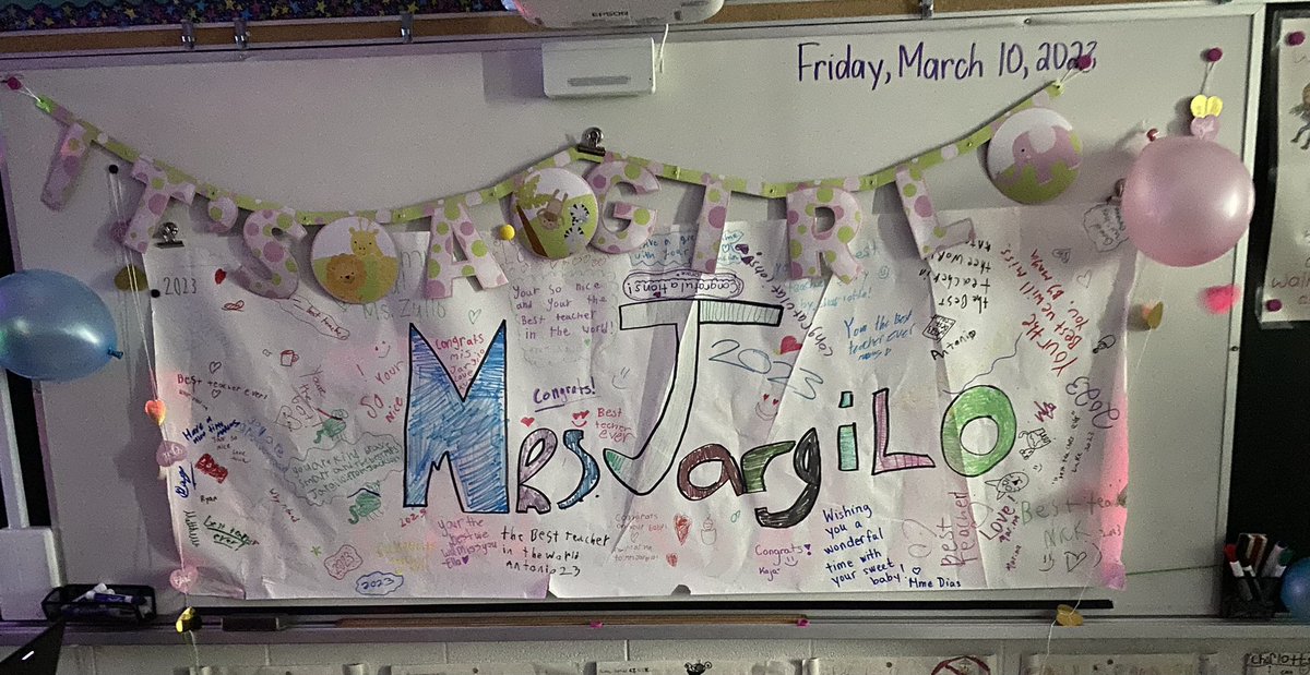 MrsAJargilo's tweet photo. When you have the sweetest students! 🥰 Thank you so much for my party today. Have a wonderful March break! 💖 https://t.co/Je7VrXdMmh