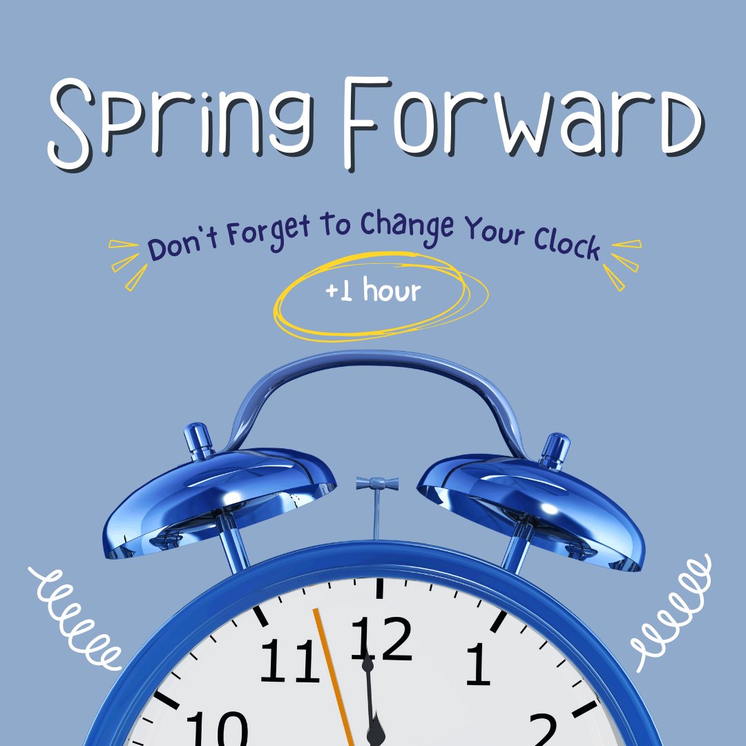 Don't forget to move your clocks ⏱ ahead this weekend. #WEareLakota #SpringForward