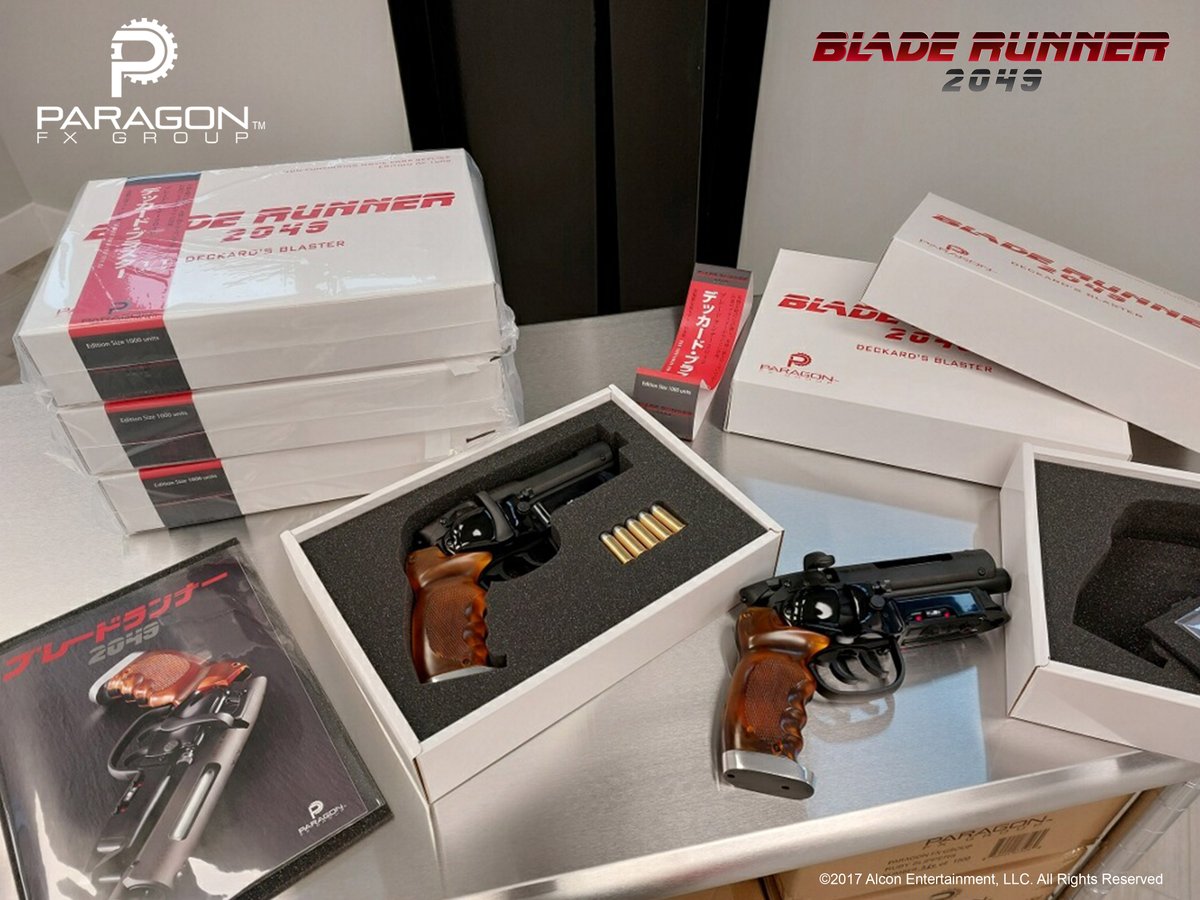 paragonfxgroup's tweet photo. 'Tis time...Previewing our box of (Blade Runner 2049 Blasters) Artist Proofs today! Makes for a pretty sweet Friday!
We will begin shipping the Hero blaster in roughly 2 to 3 weeks. More info soon.
#paragonfxgroup #bladerunner2049 #propreplica #specialfxprop #deckardsblaster https://t.co/Ha8jICifm0
