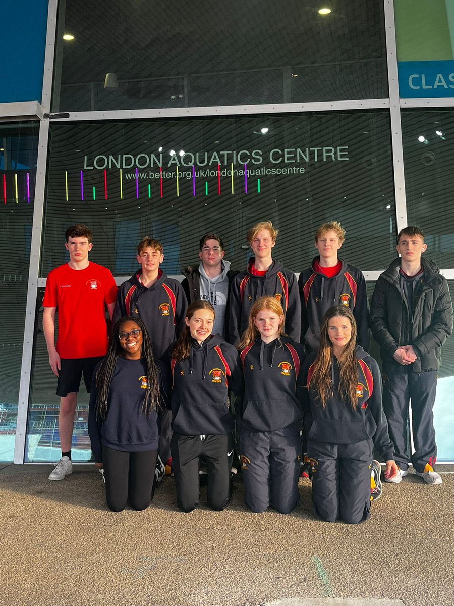 BSCollegeSport's tweet photo. Well done to our senior swimmers at the Bath and Otter Medley Relays today. 

Girls finished 5th (4x50m Free) 6th (4X50 Meldey) 

Boys 3rd (4X100 Free) 8th (4X50 Medley)

A very successful trip to @AquaticsCentre https://t.co/QunO7ySkUq