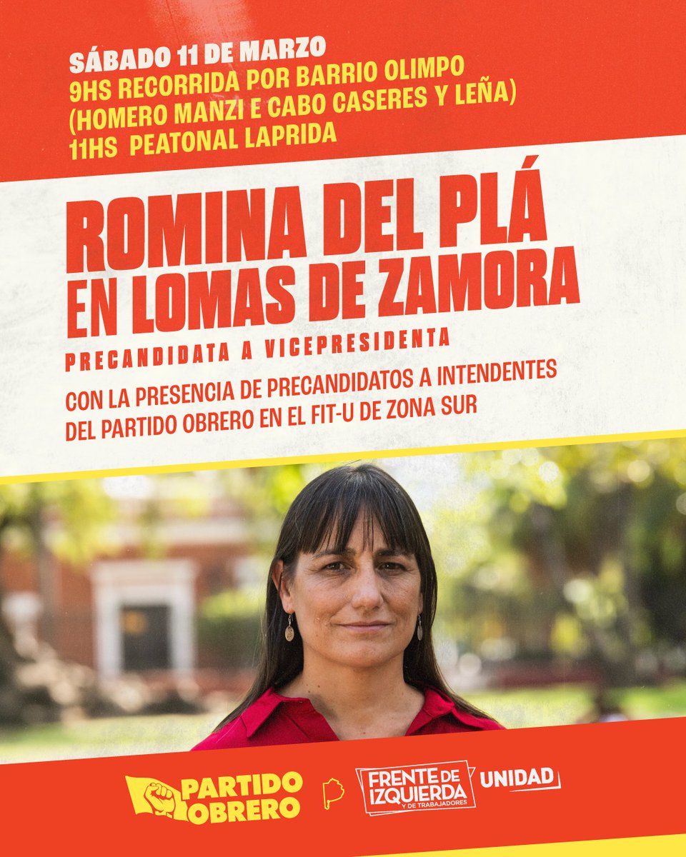 Marcelo Mache (@_marcelomache) on Twitter photo Mañana, sábado 11, estaremos con <a href="/RominaDelPla/">Romina Del Plá</a> recorriendo los barrios de Lomas y en el centro del distrito para dialogar las y los trabajadores. Mañana, sábado 11, estaremos con <a href="/RominaDelPla/">Romina Del Plá</a> recorriendo los barrios de Lomas y en el centro del distrito para dialogar las y los trabajadores.