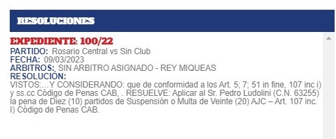 davidferrara35's tweet image. Esto es una locura. La sanción de 10 fechas a Pedro Ludolini por criticar en twitter es una barbaridad.