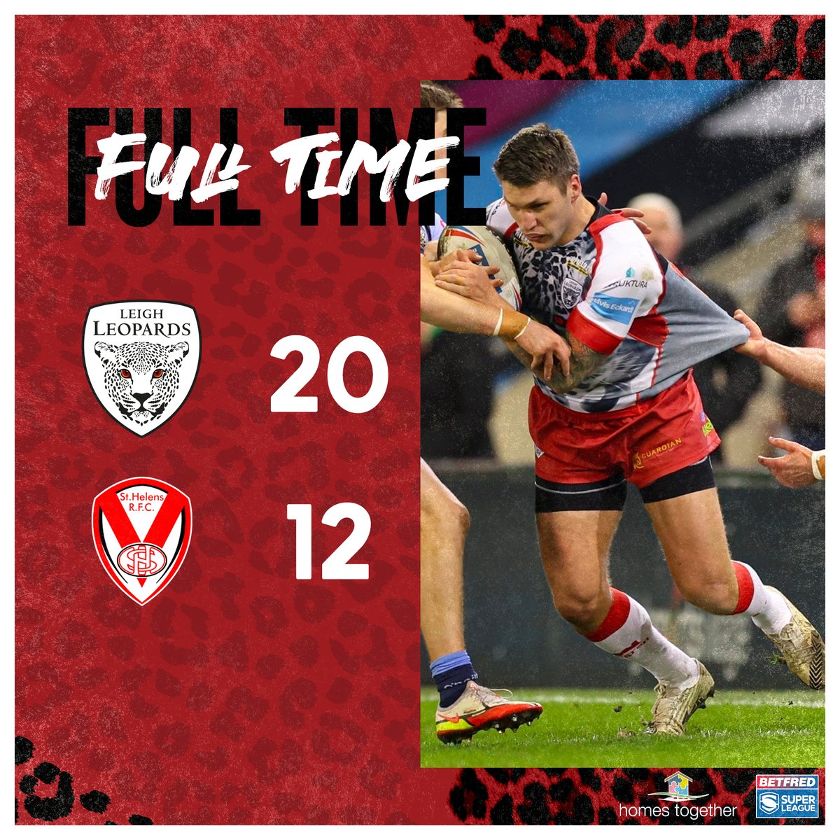 LeighLeopardsRL's tweet image. FULL TIME...
Leopard 20 - 12 Saints

#Leythers