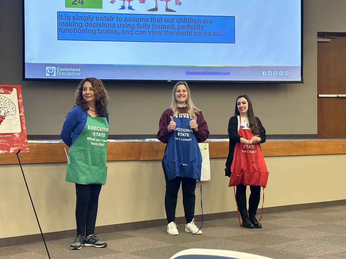 OTECougars's tweet photo. Our incredible teachers had the best time at our @ConsciousD training today 🧠 they focused their learning around the Brain State Model but walked away with information about so much more! Thank you for making this PD fun, interactive &amp; engaging @TabathaRosproy  #BetterTogether https://t.co/pXfxVJqsOE