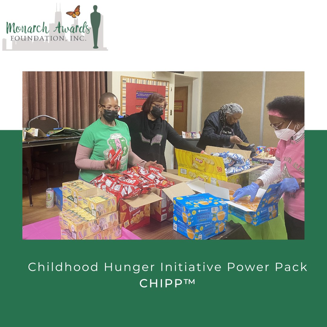 Foundation members create care packages for our Childhood Hunger Initiative Power Pack (CHIPP™) Program. The CHIPP™ program provides weekend and holiday meals for children within local communities.

#MonarchAwardsFoundation
#XiNuOmega
#AKA1908
#CommunityService
#ChildhoodHunger