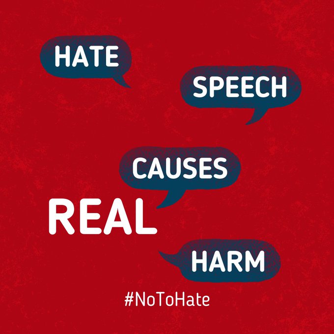 antonioguterres's tweet photo. We must confront hatred wherever and whenever it rears its ugly head.

This includes working to tackle hate speech that spreads like wildfire across the internet. #NoToHate.

https://t.co/ii8fqBmAlm https://t.co/047GendmE2
