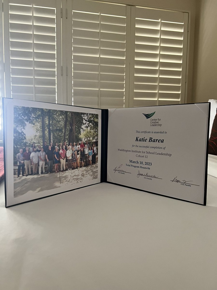 BareaKatie's tweet image. Officially a Waddington grad! Hands down the most impactful and influential professional development I’ve ever engaged in. Thank you @CCLdotORG and @vtprincipals-so much gratitude for this entire experience. #vted #leadership