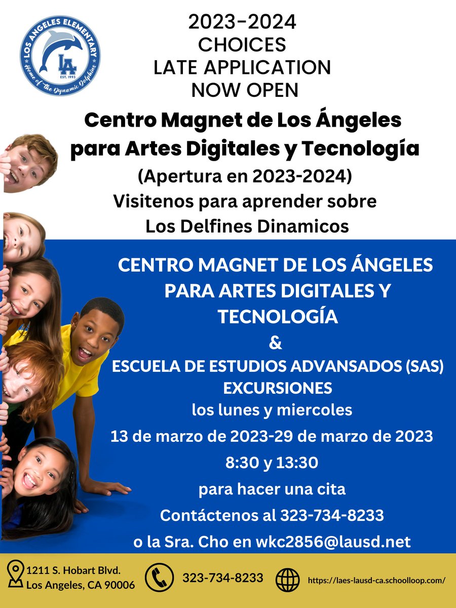 Los Angeles Magnet Center For Digital Arts &amp; Technology Mondays &amp; Wednesdays