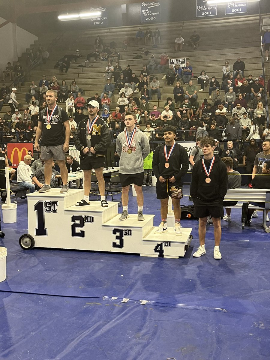 Congratulations to the McAlester Powerlifting Team. State 5A runner ups. Medalists are Brendan Rivera-2nd place 145, Blaze Baugh-4th place 198, and Zac Rogers-5th place 276.